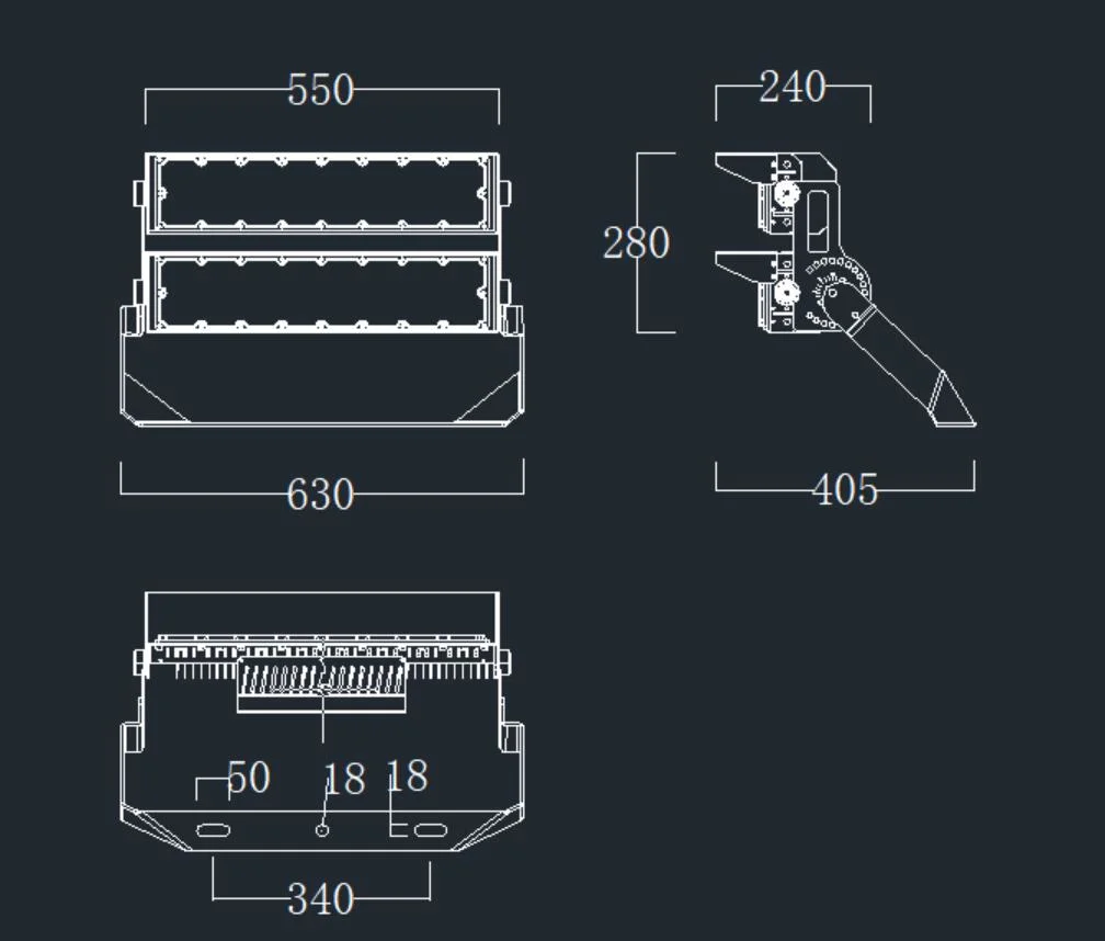 IP65 Outdoor Area Lighting 160lm/W 500 Watts Outdoor Stadium LED Flood Light