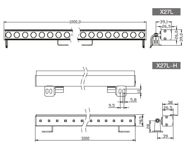 LED Wall Washer LED Work Lights 4.5W 6W 9W 12W Mounted Flame Proof Outdoor Light IP66 Spotlight Line Lamp