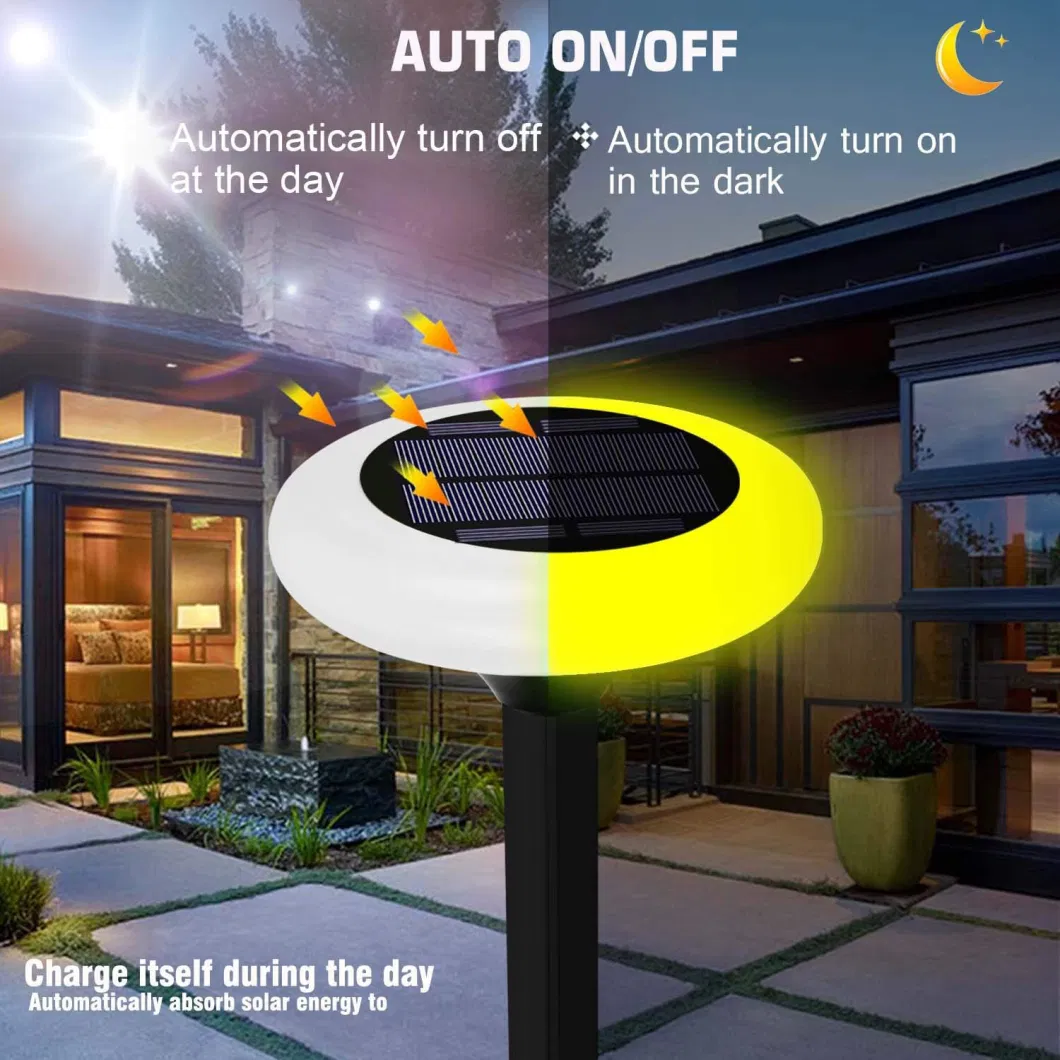 New Upgraded Lampara Solar Panel LED Exterior Lawn and Garden Outdoor Lights LED Solar Bollard Lamp Waterproof Lawn Light