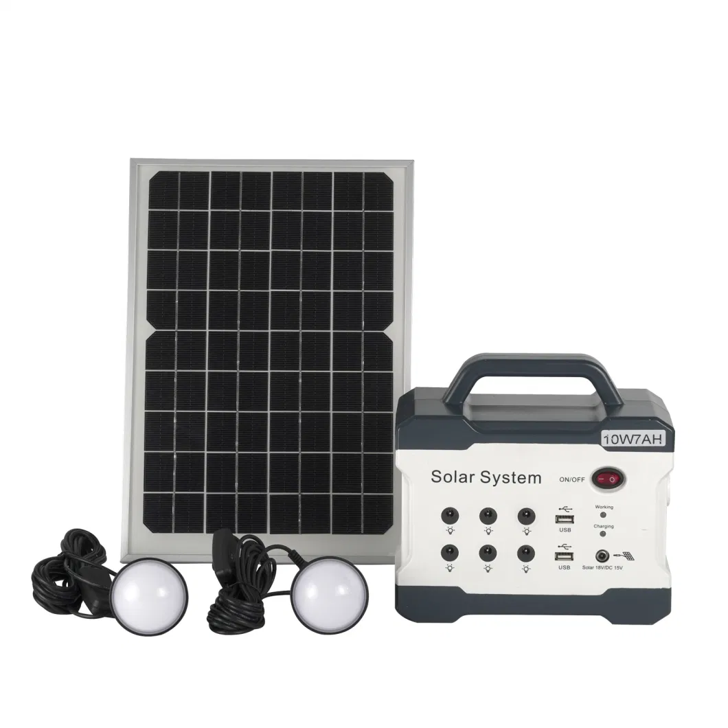 High Quality 12V DC Output Solar Panel Kits System 10W Solar Light Kit for Home