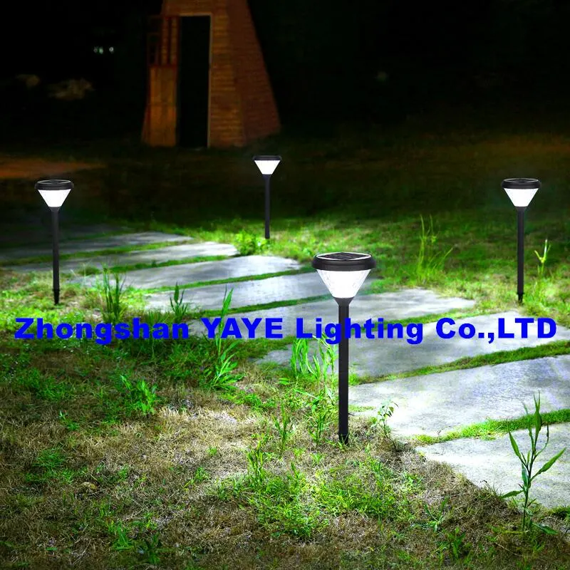 Yaye 2023 Hottest Sell Outdoor CE/RoHS IP66 Waterproof LED Bollards Aluminum Solar LED Pathway Light Modern Style Solar Garden Lawn Landscape Light CE/RoHS