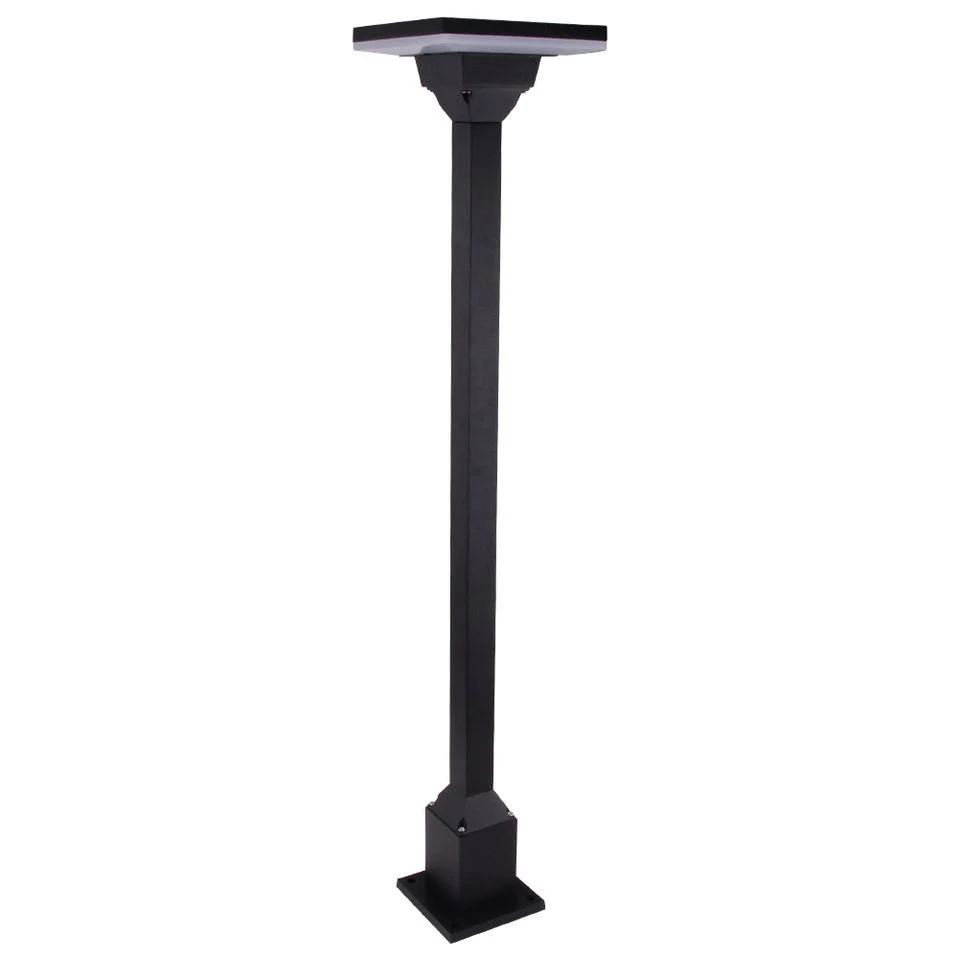 10W Square IP65 Exterior Landscape Aluminum Post Bollard Garden Pillar LED Lawn Light