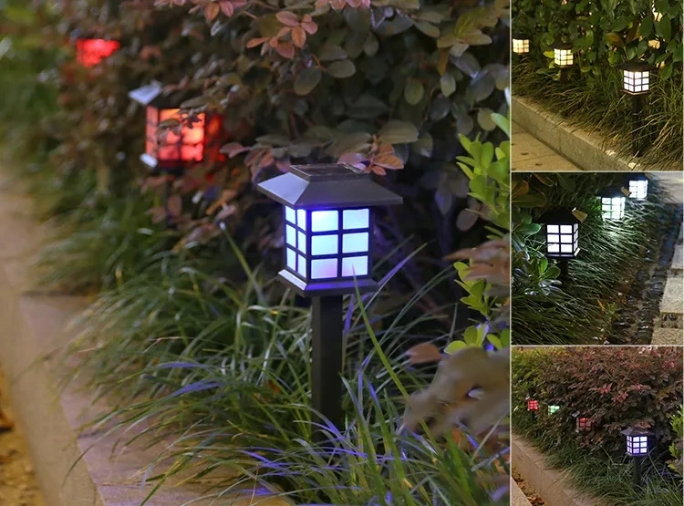 Cheap Factory Outdoor Lawn Yard Bollard Waterproof Small Palace Light Household Solar LED Garden Light