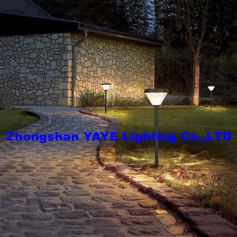Yaye 2023 Hottest Sell Outdoor CE/RoHS IP66 Waterproof LED Bollards Aluminum Solar LED Pathway Light Modern Style Solar Garden Lawn Landscape Light CE/RoHS