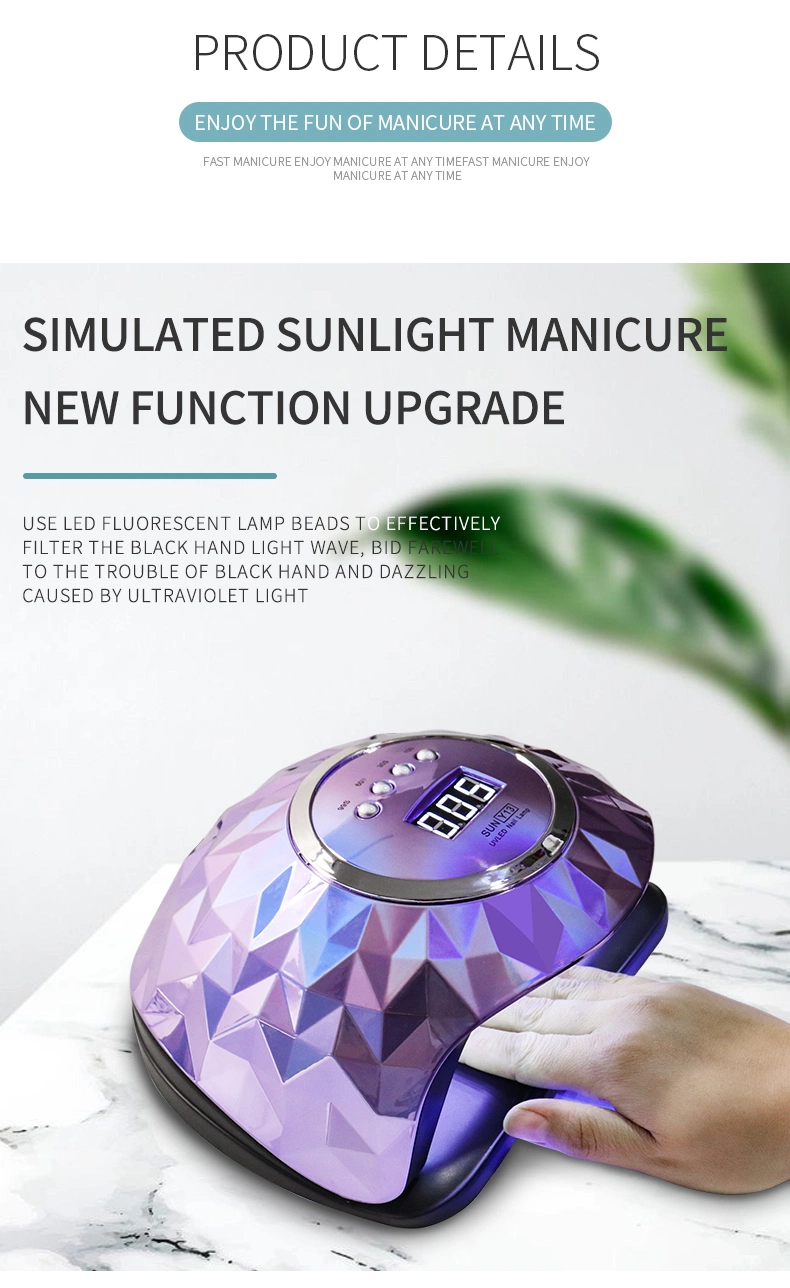 Colorful Nail Lamp 248W Smart Sensor 60 LED Beads Nail Art Lamp