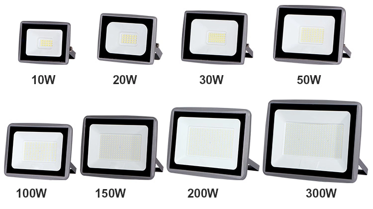 Super Bright 10W 20W 30W 50W 100W 150W 200W 300W Waterproof Floodlight Stadium Garden Outdoor LED Flood Light