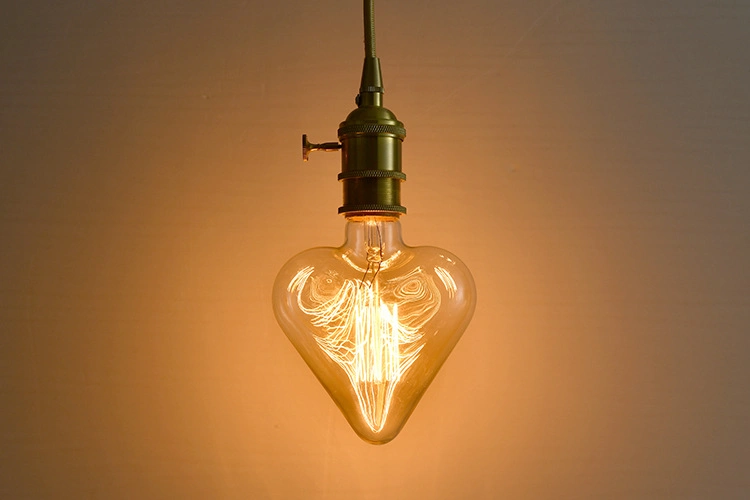 Heart-Shaped Straight Edison Vintage Tungsten Light Bulb Decorative Light Bulb