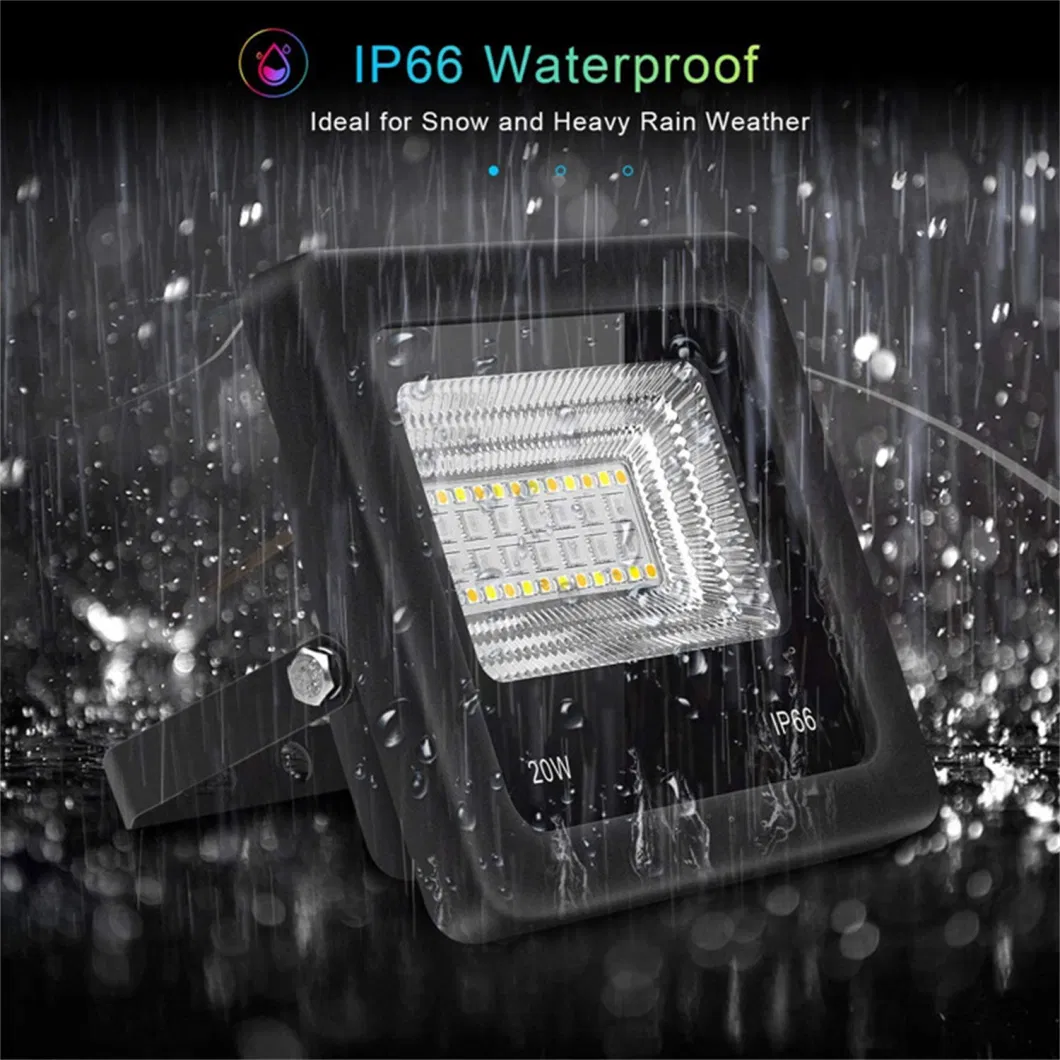 LED Floodlight RGB Waterproof IP66 Outdoor Garden Lighting RGB LED Flood Light