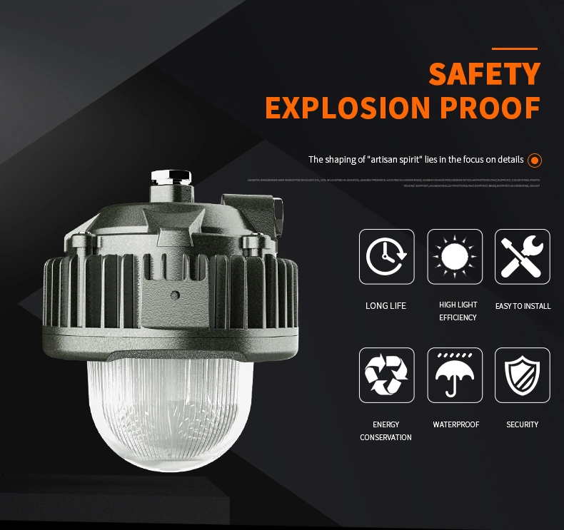 10W 20W 30W 40W 50W 60W 80W Atex Explosion Proof Ceiling Hanging Area Spot Light with Shade Grid