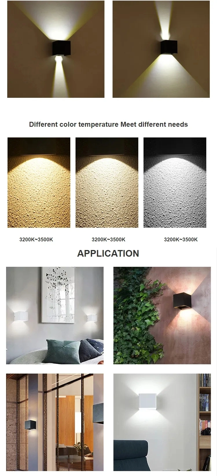 China Home Lighting Square Step Lights LED Decorative Wall Light