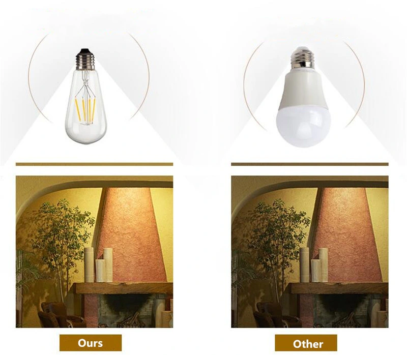 Hot Selling Decorative Clear Glass Bulb A60 9W 900lm E27 Linear IC Driver LED Filament Bulb