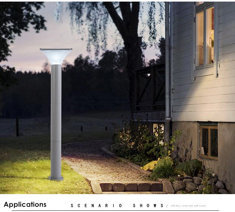 Garden Yeard Aluminum IP65 Solar LED Bollard Light 500lm