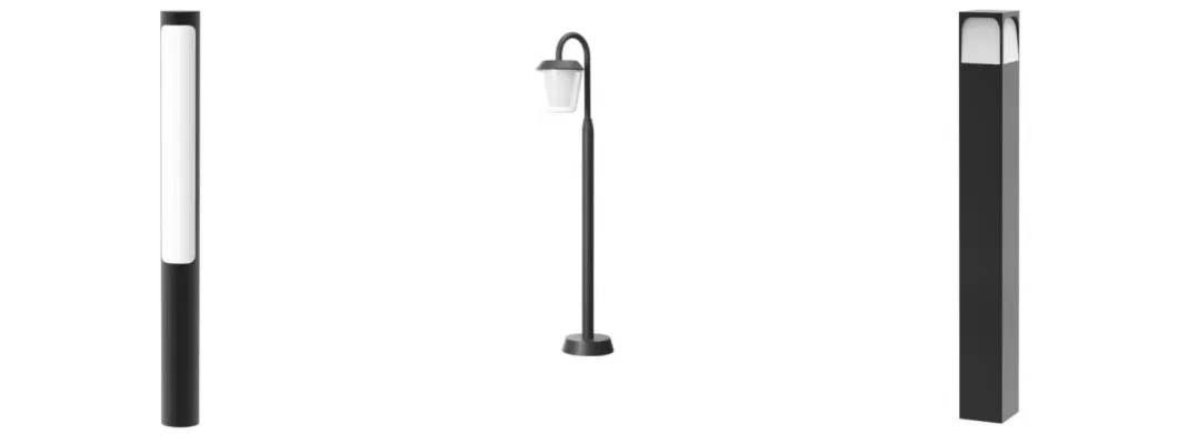 Outdoor Landscape Pillar Lawn Lamp E27 Garden LED Bollard Light