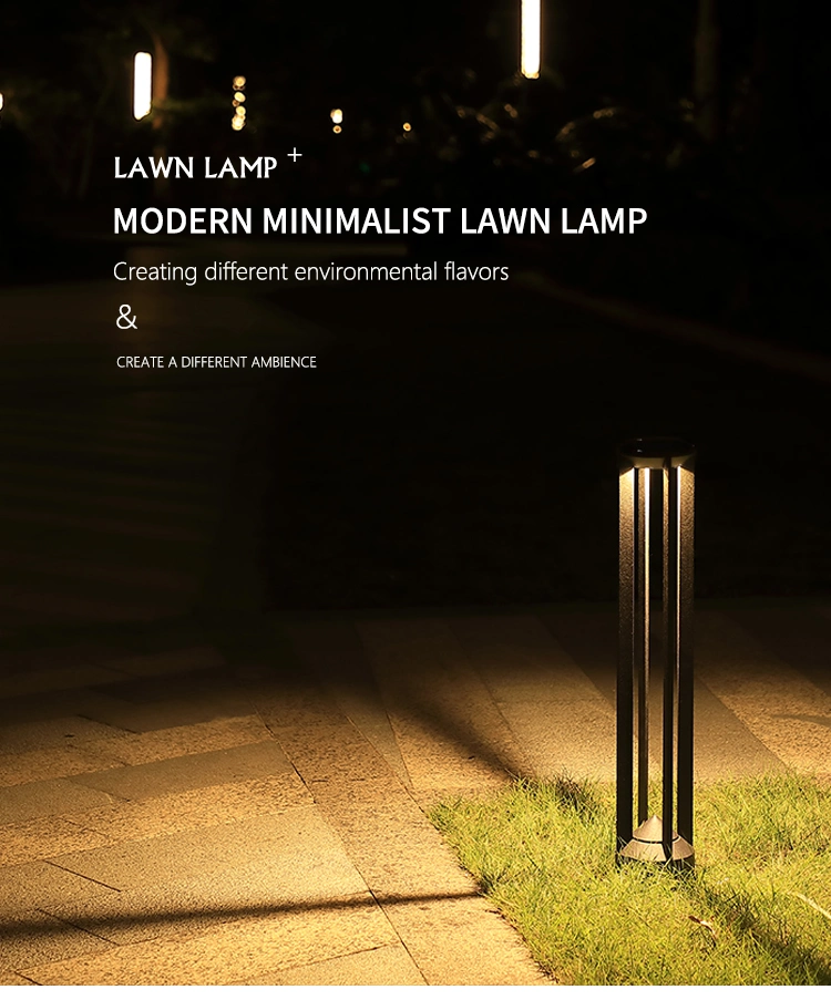 LED 12W IP65 Waterproof Post Bollard Light Modern Landscape Path Light