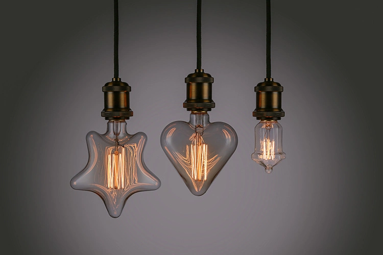 Heart-Shaped Straight Edison Vintage Tungsten Light Bulb Decorative Light Bulb