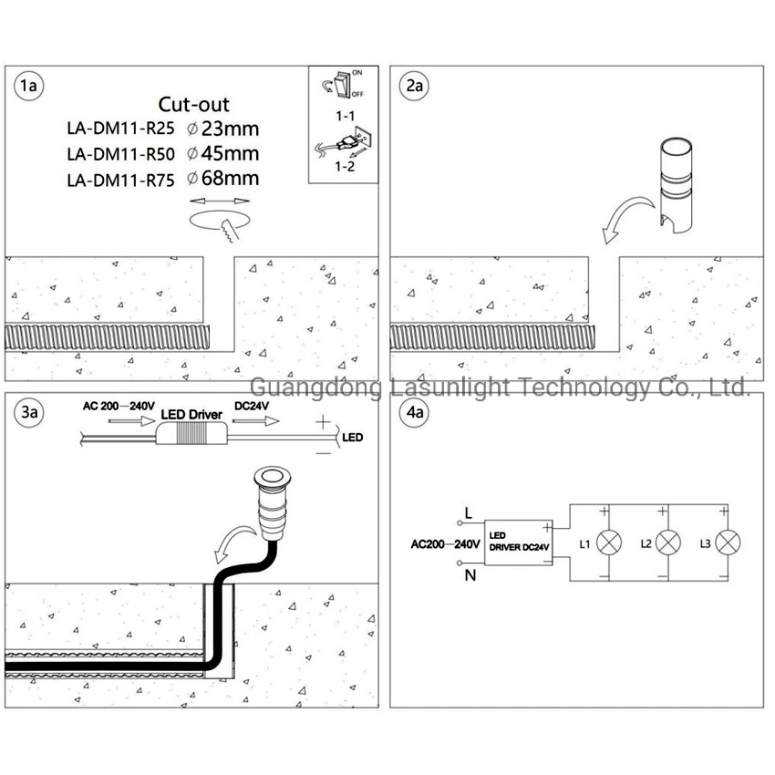 1.5W LED Outdoor Garden Stainless Steel 316 Underground Light