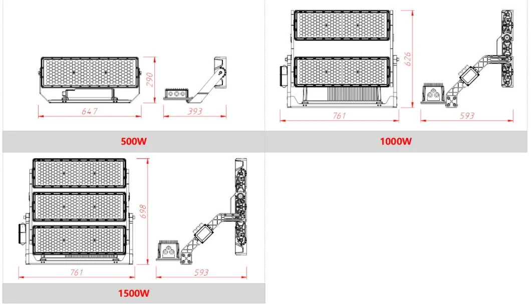 Anti-Corrosion Sports Lighting Energy-Saving Stadium Lighting LED Spotlight