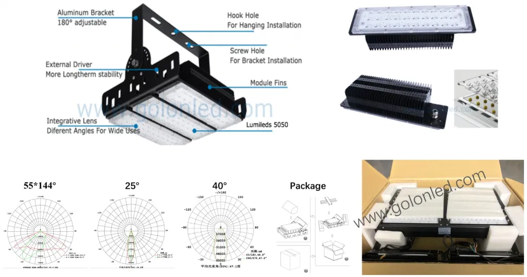 Factory Competitive Price LED Light Fittings Sport Field Tennis Sports LED Light Stadium Light LED High Mast LED Flood Lighting