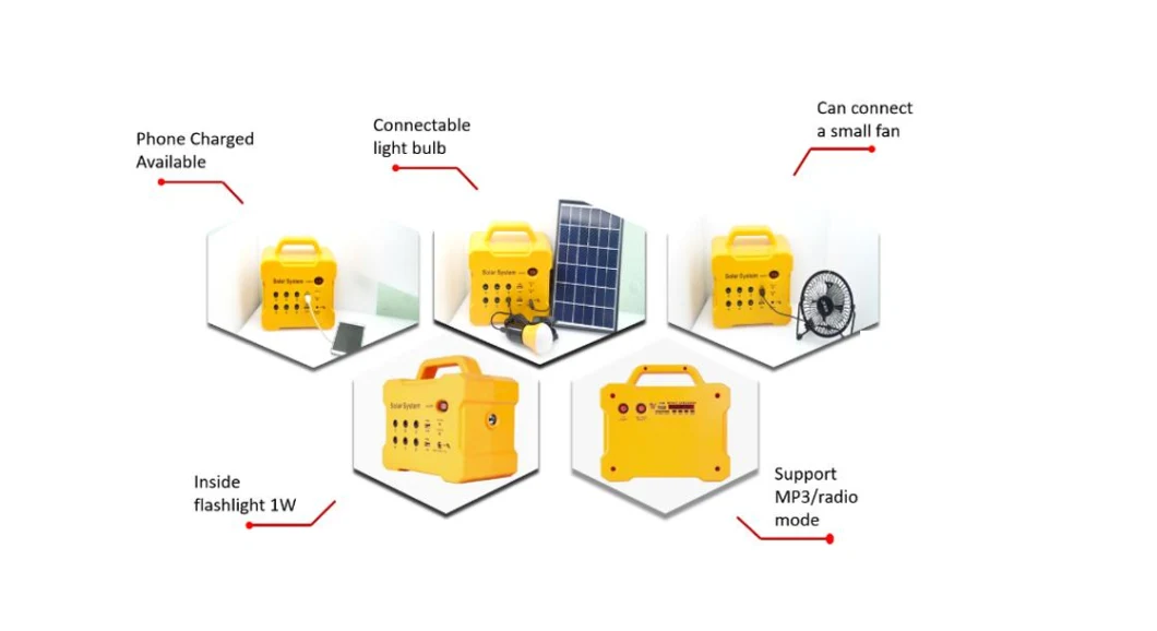 High Quality 12V DC Output Solar Panel Kits System 10W Solar Light Kit for Home