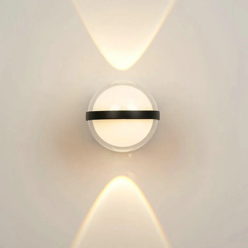 IP65 Waterproof Spherical Circular LED up-Down Wall Lamp for Hotel Bedrooms Garden