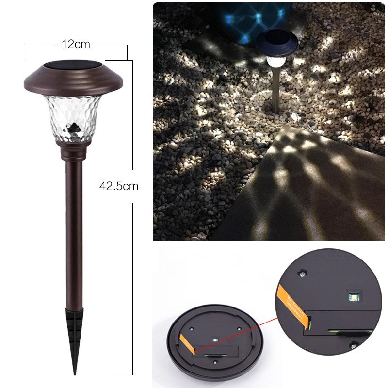 Garden Decorative Lighting Warm White Metal Spike Solar LED Lawn Light