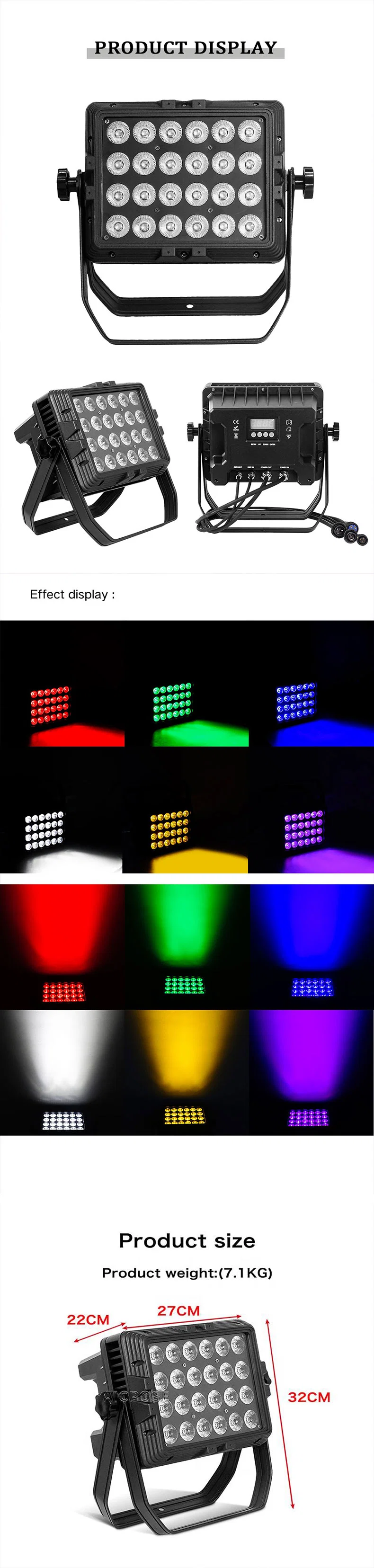 Stage Lighting 24PCS 10W RGBW LED PAR Light City Color IP65 Outdoor Wall Washer Waterproof PAR Building Wash Light