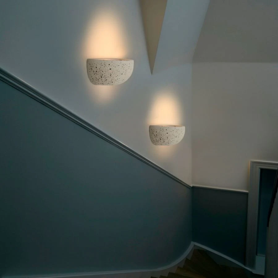 New Product Ideas Modern Wall Decorative Indoor Concrete Lamp Terrazzo LED Wall Lamp Natural Stone