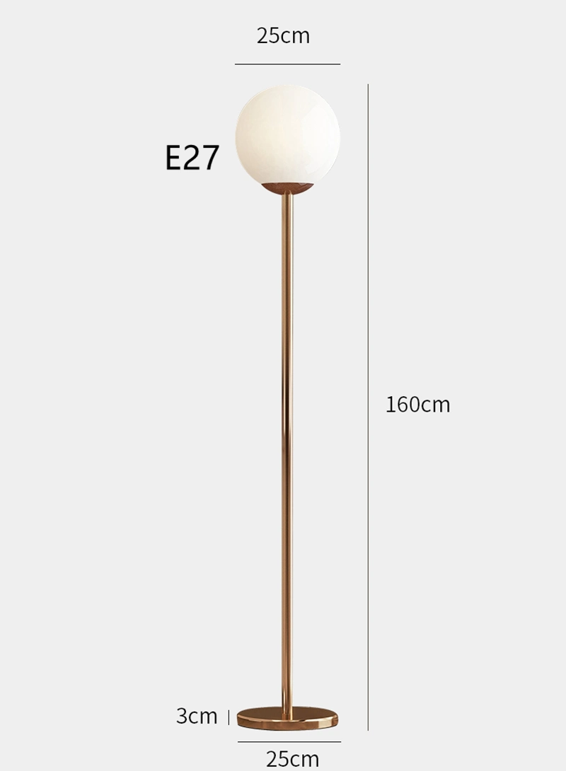 Nordic Modern Simple Gold and Glass Floor Lamp Bedroom Lamp LED Floor Lamps Gold Floor Lamp (WH-MFL-70)