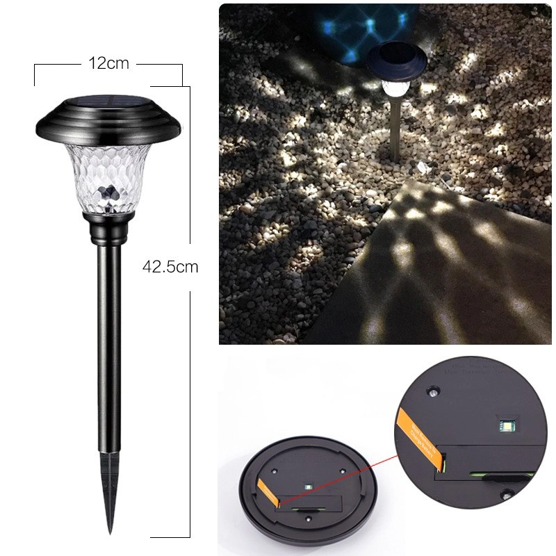 Garden Decorative Lighting Warm White Metal Spike Solar LED Lawn Light