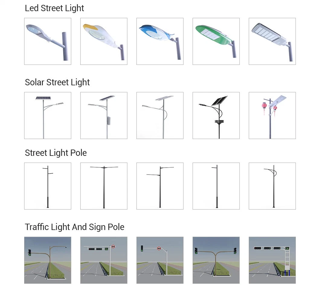 Customized Outdoor Smart Cities LED Solar Smart Street Light Pole