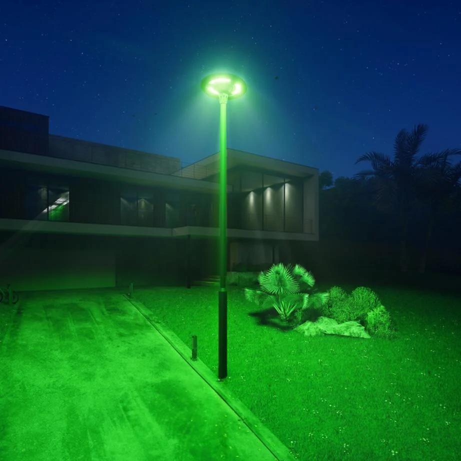 New Outdoor Waterproof Round LED Garden Lamp RGB 800W 1200W UFO Solar Street Light