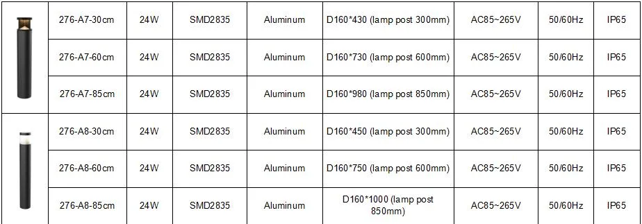 LED Bollard Light Pathway Garden Lamp 3CCT IP65 Waterproof