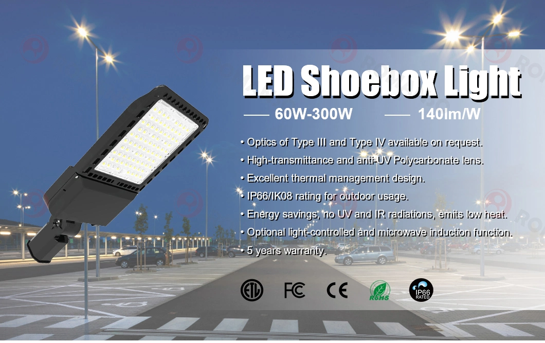 300W LED Shoebox Light Street Light Sports Court Lighting