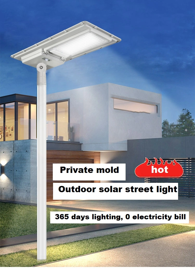 Urban Public LED All in One Road Street Outdoor Lighting with Solar Panel for House Garage Garden Yard