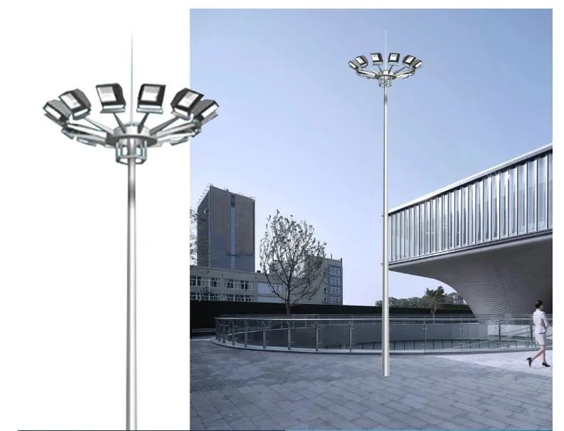 Customized Steel Q235 Flood Poles Stadium Tower Sport Field Lighting Light with CE