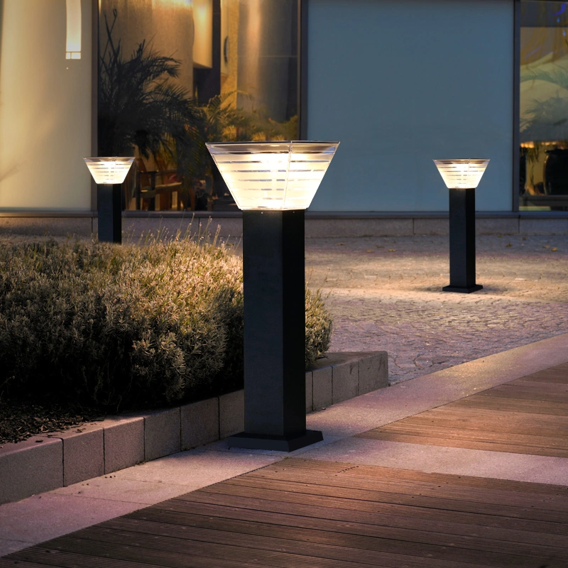 LED IP65 Waterproof Post Bollard Light Modern Landscape Path Outside Backyard Lawn Garden Outdoor Lamp Garden Pole