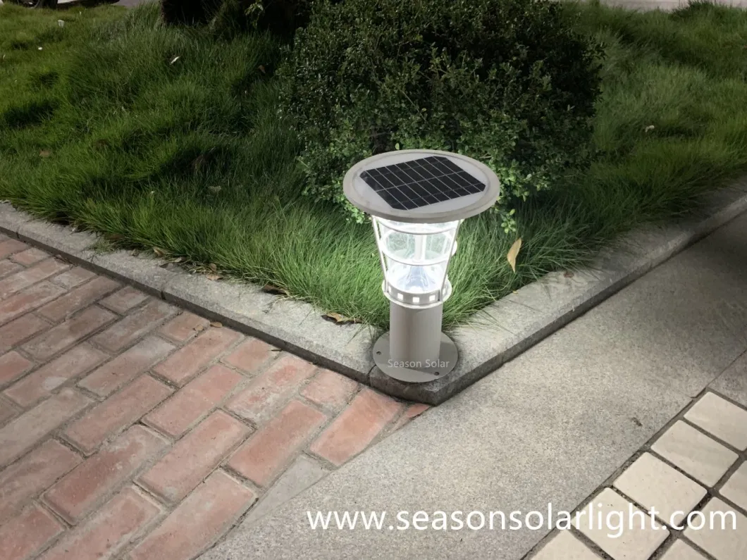 High Lumen LED Lighting Solar Outdoor Stainless Steel Poles 5W LED Solar Garden Lamp with LED Lamp