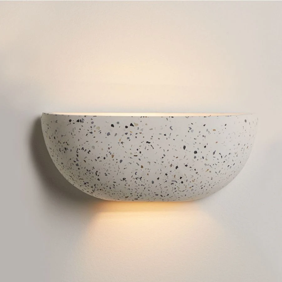 New Product Ideas Modern Wall Decorative Indoor Concrete Lamp Terrazzo LED Wall Lamp Natural Stone