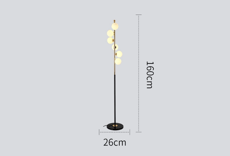 European Modern Simple Floor Lamp Living Room Glass Ball Living Room Floor Lamp (WH-MFL-22)