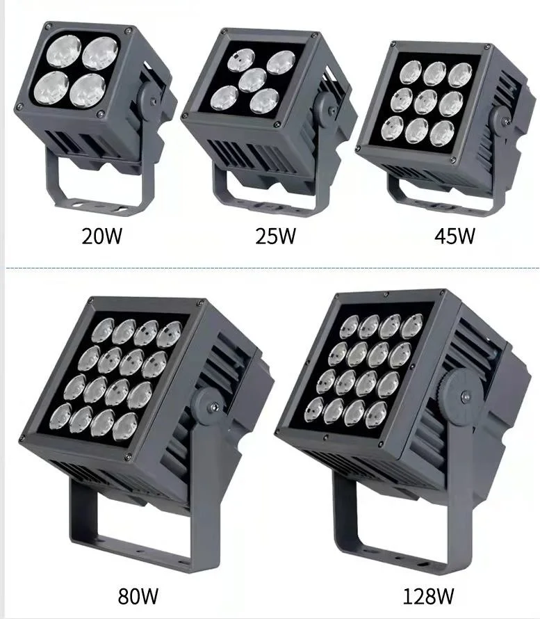 Building Facades 25W 45W 80W IP65 LED Architectural Decorative Light Narrow Beam Lamp Square Outdoor Spotlight Floodlight