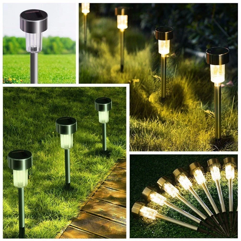 Garden Landscape Lighting Solar Pathway Stair LED Solar Step Fence Light