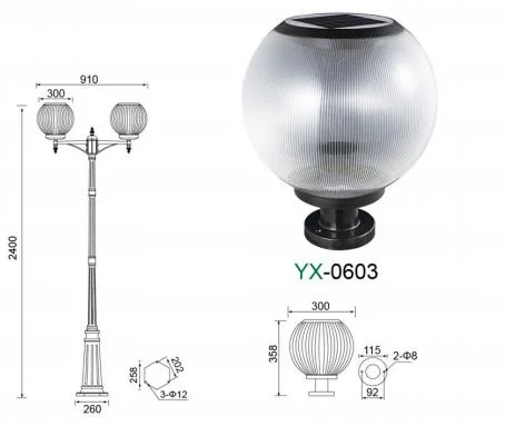 Factory Price Garden Bollard Light High Lumens Solar LED Floor Standing Lamp Outdoor