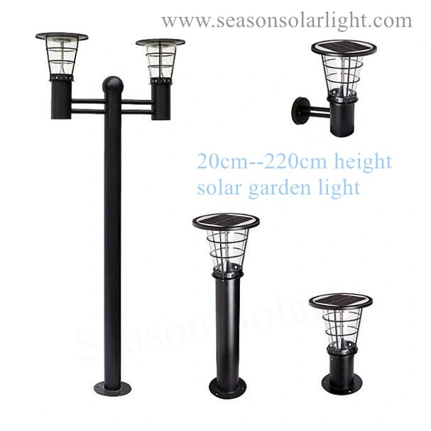 High Lumen LED Lighting Solar Outdoor Stainless Steel Poles 5W LED Solar Garden Lamp with LED Lamp