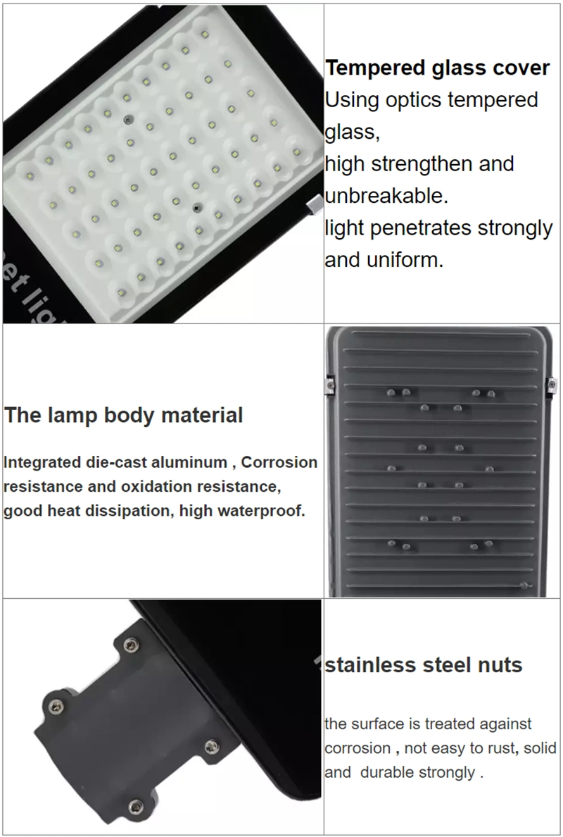 IP65 Outdoor 50W 100W Smart Pole Lamp Security 150W Street Lights