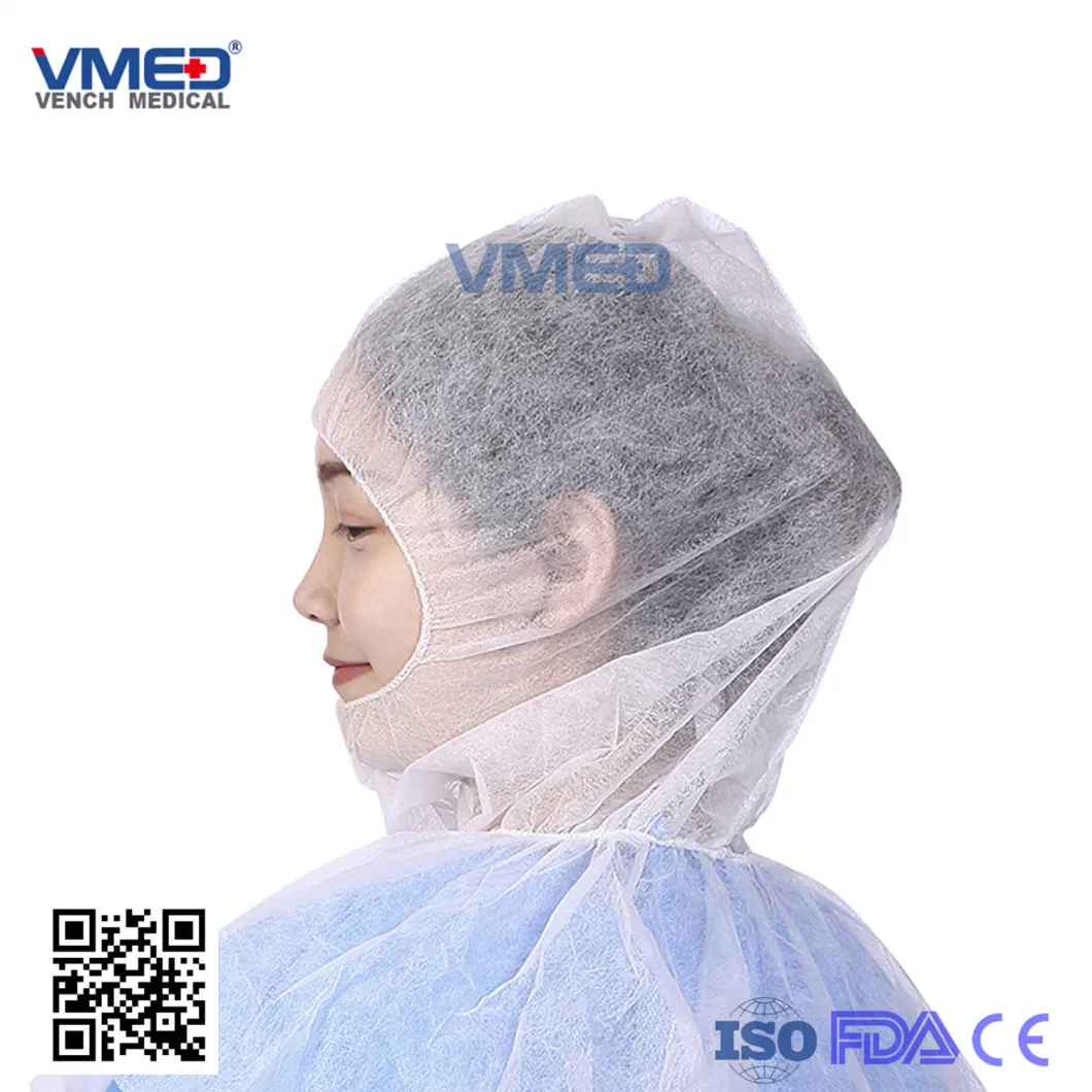 Nonwoven Surgical Cap with Easy Tie/ Elastic Band/ Doctor/Medical/ Bouffant/ Clip/ Mob Cap