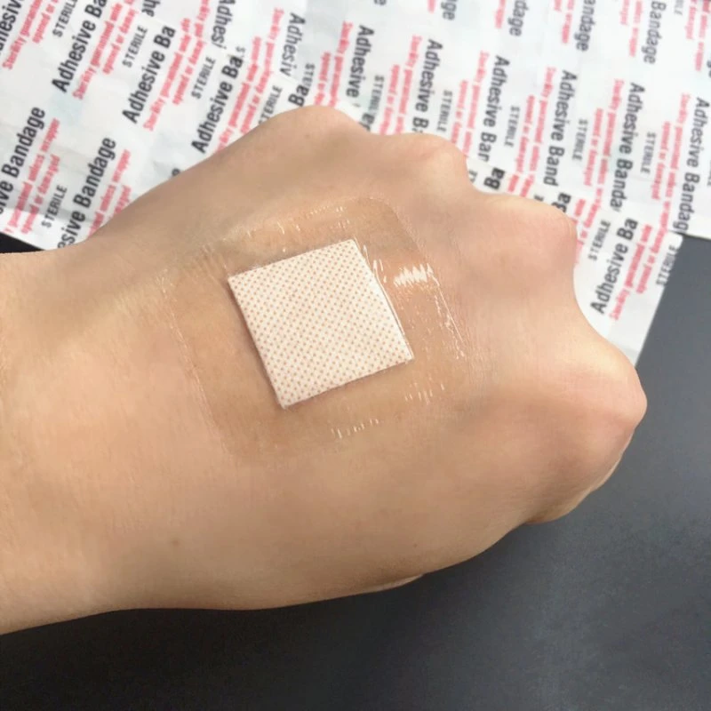 Transparent PU Band Aid Square Shaped Waterproof Medical Strips Wound Dressing Plaster Bandages 38*38mm Skin