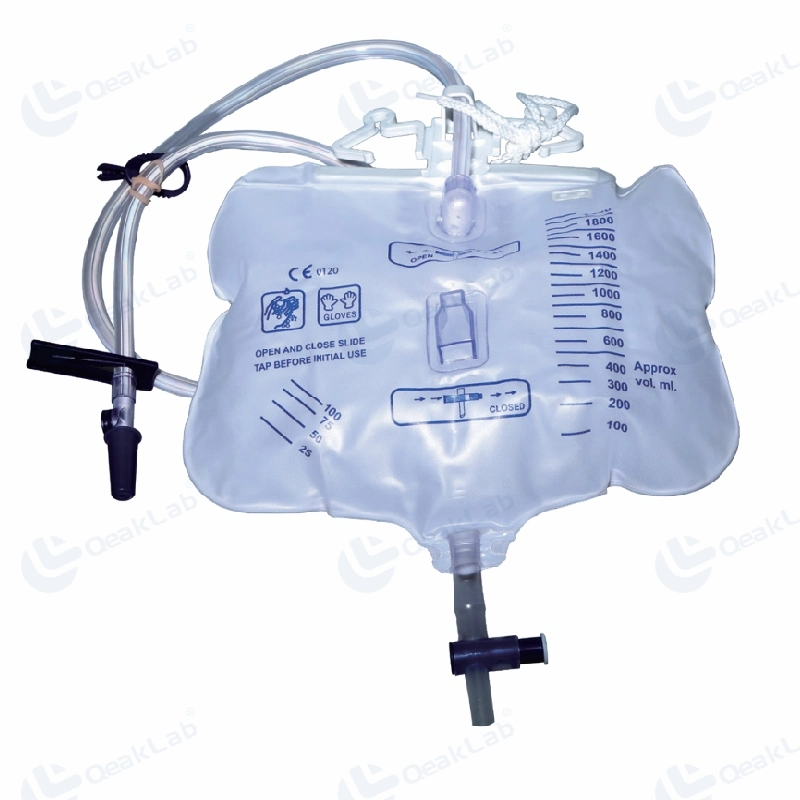 Adult Urine Drainage Collection Bag 2000ml with Pull Push Valve