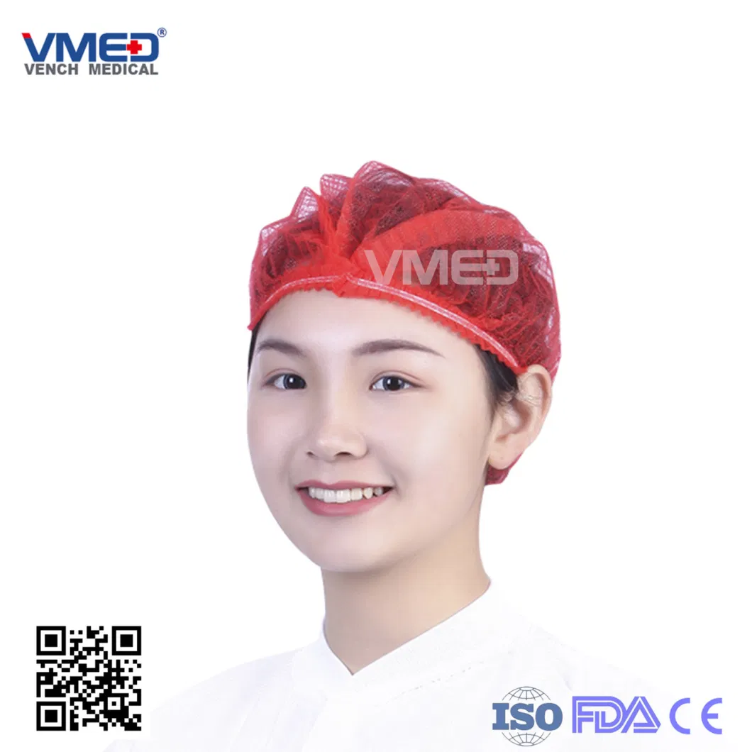 Nonwoven Surgical Cap with Easy Tie/ Elastic Band/ Doctor/Medical/ Bouffant/ Clip/ Mob Cap