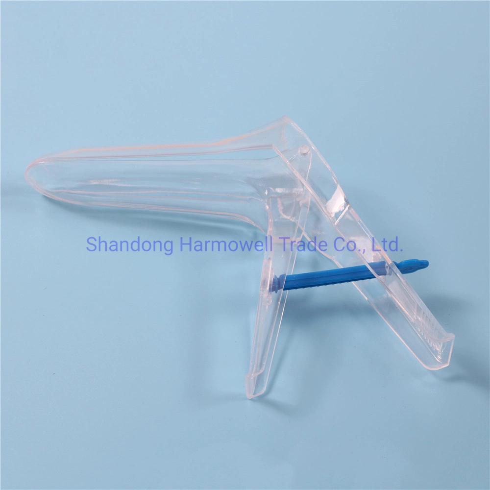 China Medical Supplier Disposable Middle Screw Type Transparent Sterile Vaginal Speculum