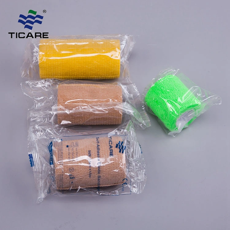 Medical Colored Self Adhesive Elastic Bandage for Fingers Hand Wrist Ankle Knee Thigh